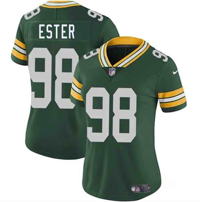 Women's Green Bay Packers #98 James Ester Green 2025 Vapor Untouchable Limited Stitched Jersey(Run Small)